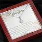 To My Daughter-"I Love You Kiddo" Alluring Necklace (mahogany box)