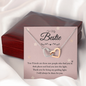 To My Bestie-"True Friends" Hearts Necklace