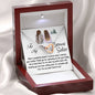 To My Bonus Sister-"Wonderful Reward" Hearts Necklace (mahogany box)