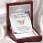 To My Maid of Honor-"I Will Treasure You" Heart Necklace (mahogany box)