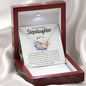 To My Stepdaughter-"You Are Special" Hearts Necklace (mahogany box)