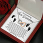 To An Amazing New Grandma-"Special Bond" Hearts Necklace (mahogany box)