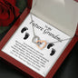 To My Future Grandma-"Excited to Meet You" Hearts Necklace