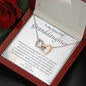 To My Beautiful Granddaughter-"Best Granddaughter" Hearts Necklace (mahogany box) 