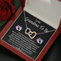 To My Grandma To Be-"Excited to Meet You" Hearts Necklace (mahogany box)