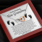 To An Amazing New Grandma-"Special Bond" Hearts Necklace (mahogany box)