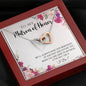 "Wedding Memories with My Matron of Honor" Hearts Necklace (mahogany box)