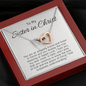 To My Sister in Christ-"Amazing Friend in Faith" Hearts Necklace
