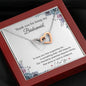 To My Bridesmaid-"I Will Treasure You" Heart Necklace (mahogany box)