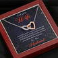 To My Wife-"Endless Love" Hearts Necklace (mahogany box)