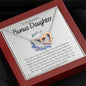 To My Bonus Daughter-"You Are Special" Hearts Necklace (mahogany box)