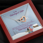 To My Unbiological Sister-"You Are Family" Hearts Necklace