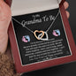 To My Grandma To Be-"Excited to Meet You" Hearts Necklace (mahogany box)