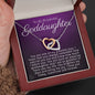 To My Wonderful Goddaughter-"Greatest Joy" Hearts Necklace