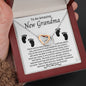 To An Amazing New Grandma-"Special Bond" Hearts Necklace (mahogany box)