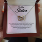 To My Sister-"Connected by Love" Hearts Necklace