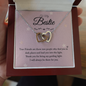 To My Bestie-"True Friends" Hearts Necklace