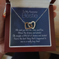 To My Awesome Bestie-"We're Like Jules and Rue" Hearts Necklace