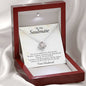 To My Soulmate-For All Eternity, Love Knot Necklace (mahogany box)