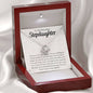 To My Stepdaughter-"You Are Special" Love Necklace (mahogany box)