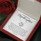 To My Stepdaughter-"In My Heart" Love Necklace  (mahogany box)