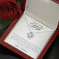 To My Gorgeous Wife-"Never Forget That I Love You" Necklace (mahogany box)