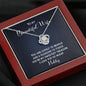 To My Beautiful Wife-"Sweetest Treasure" Necklace (mahogany box)