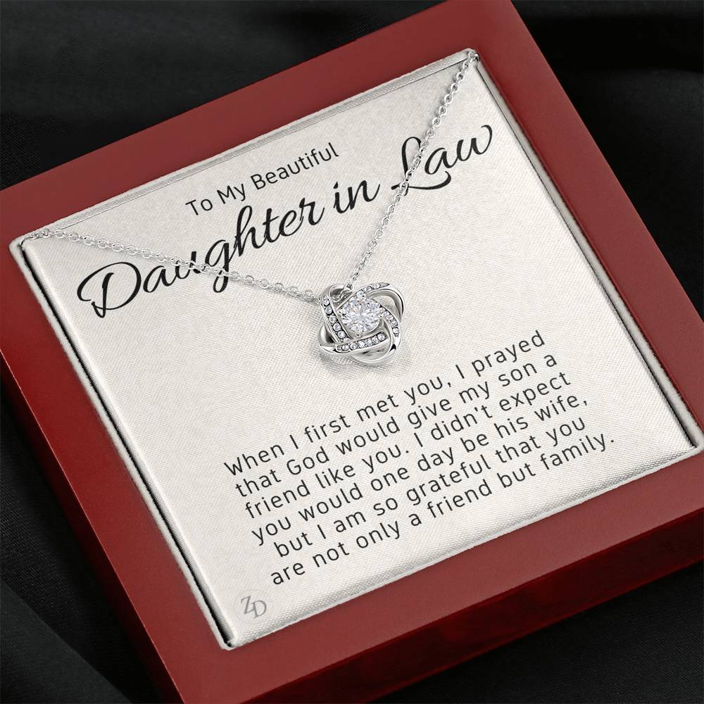 To My Daughter in Law-"God Sent You" Necklace