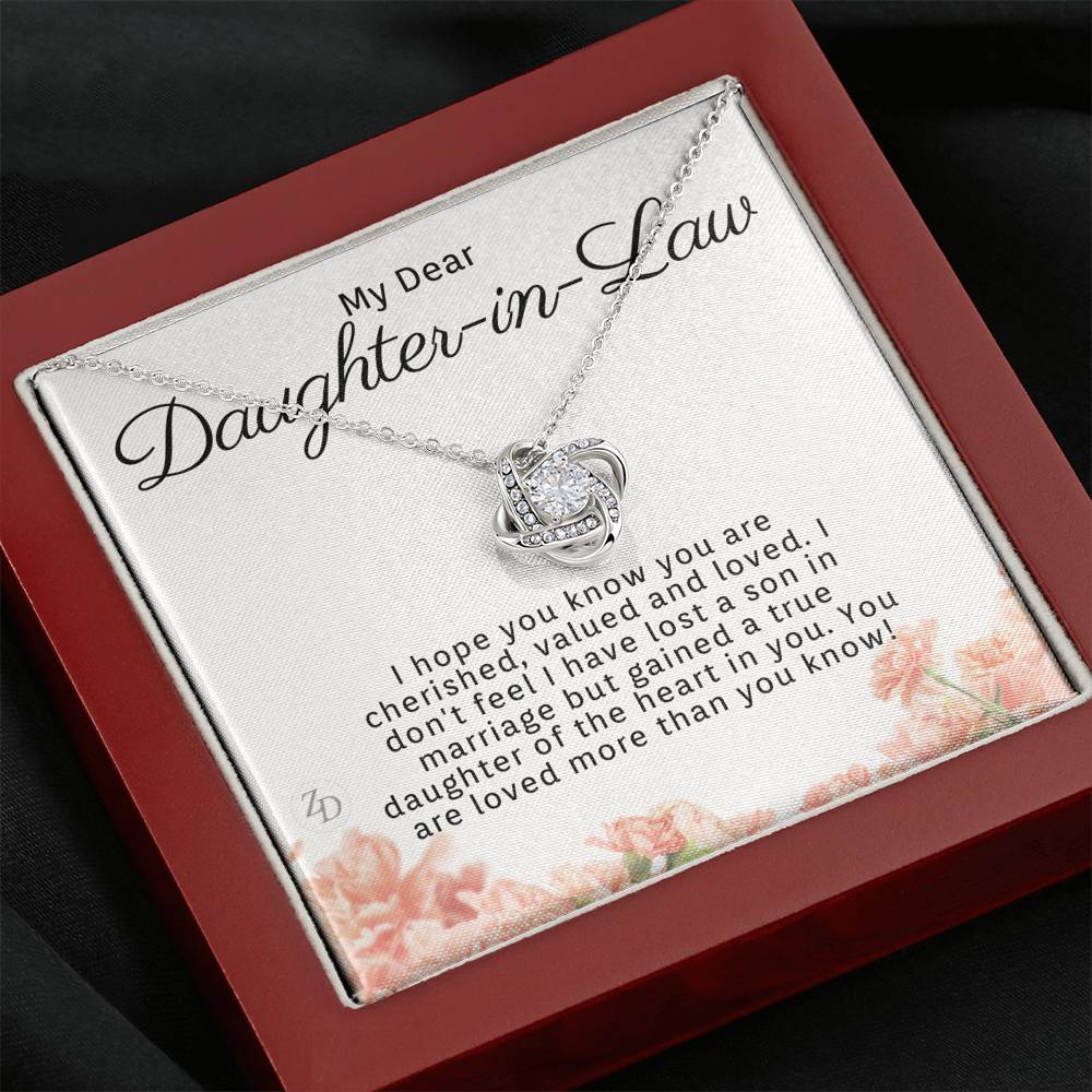 To My Daughter in Law-"Valued and Love" Necklace