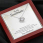 To My Soulmate-Meeting You Was Fate, Love Knot Necklace (mahogany box)