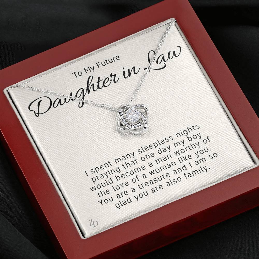 To My Daughter in Law-"You are a Treasure" Necklace