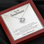 To My Soulmate-For All Eternity, Love Knot Necklace (mahogany box)