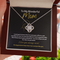 To My Wonderful Mom-"My Greatest Hope" Necklace
