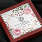 To My Gorgeous Wife Love Knot Necklace (mahogany box)