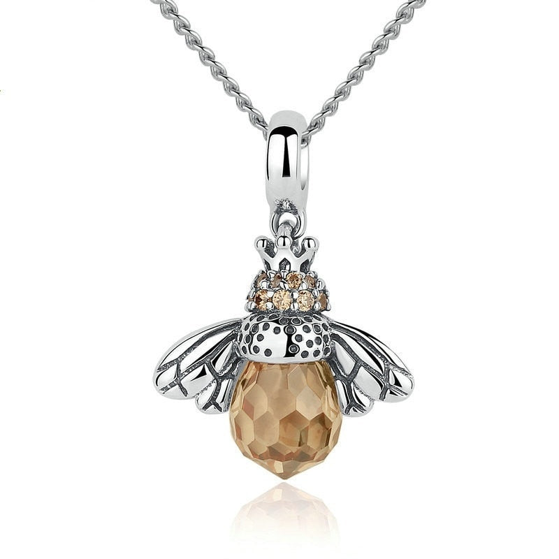 Queen Bee Crystal Pendant Necklace