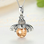 Queen Bee Crystal Pendant Necklace