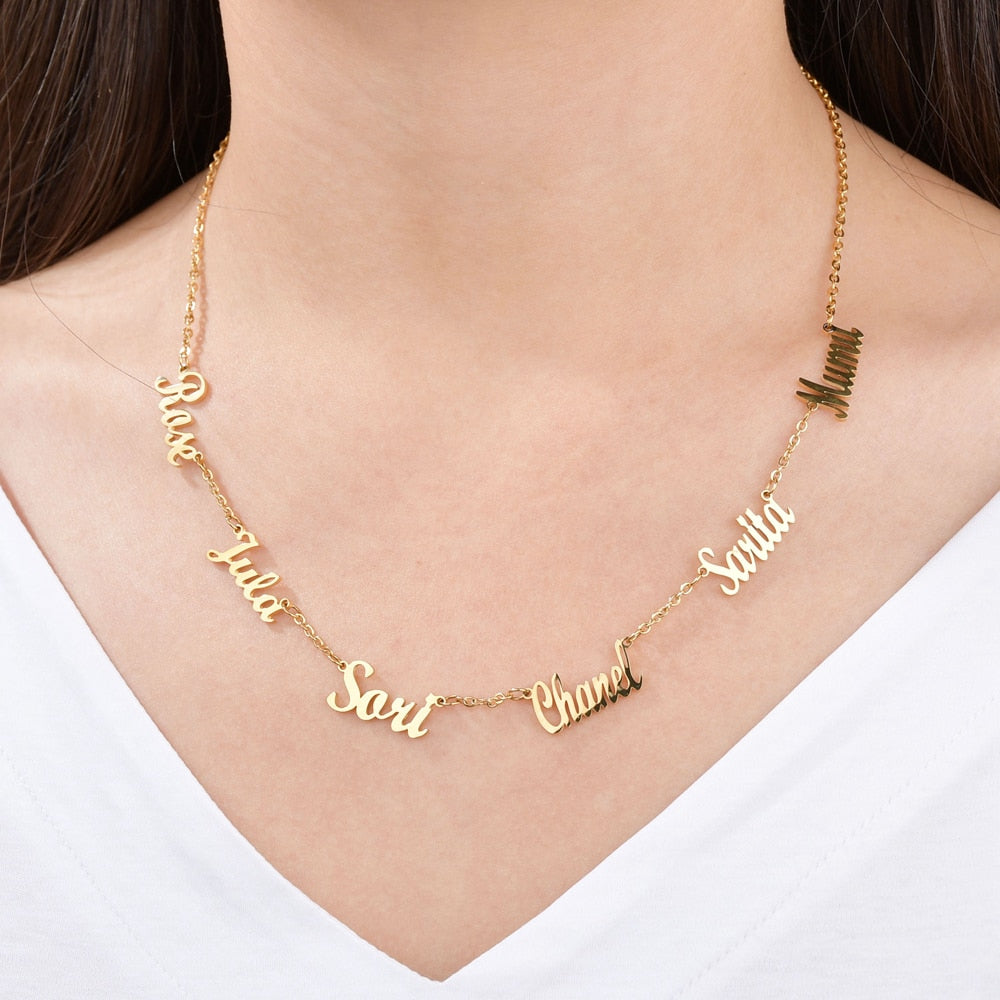 Dainty Personalized Names Necklace